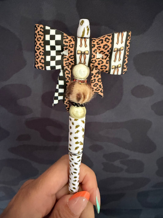 Checkered/Leopard Bow